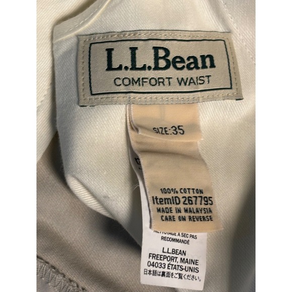 LL Bean‎ Mens Khaki Shorts Size 35W Wrinkle Free Cotton Comfort Waist NEW - Picture 6 of 6
